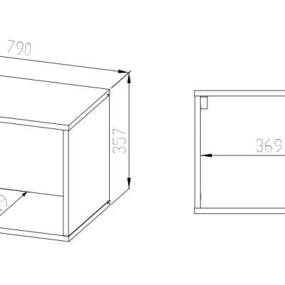 VÝPRODEJ - Závěsná police JOLIE - světlý dub sonoma