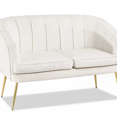 Dvoukřeslo RUBRAS - krémové / zlaté