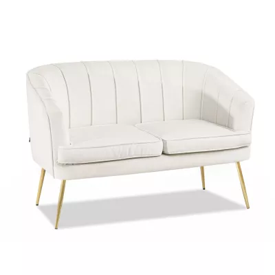 Dvoukřeslo RUBRAS - krémové / zlaté