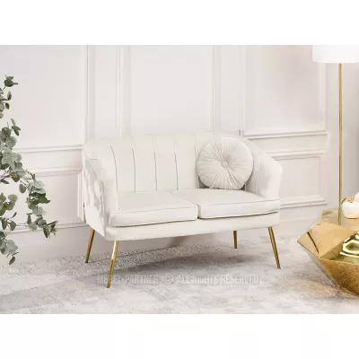 Dvoukřeslo RUBRAS - krémové / zlaté