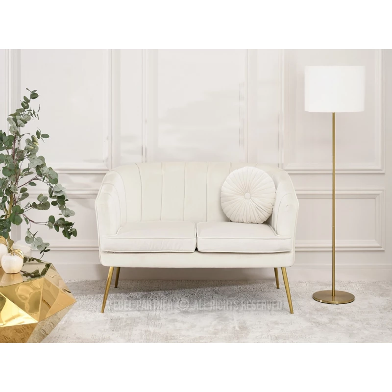 Dvoukřeslo RUBRAS - krémové / zlaté