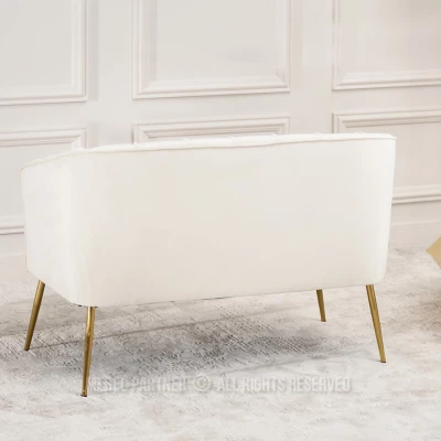 Dvoukřeslo RUBRAS - krémové / zlaté