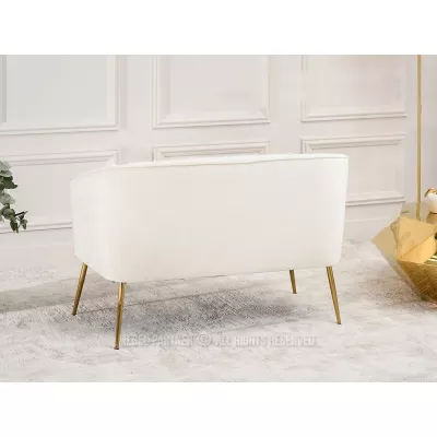 Dvoukřeslo RUBRAS - krémové / zlaté