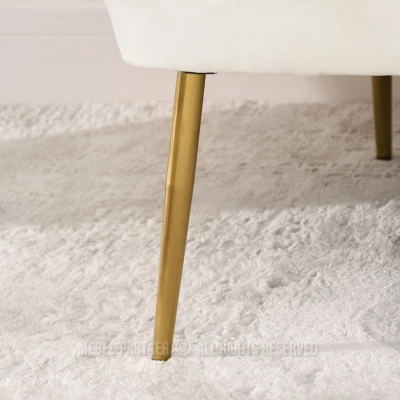 Dvoukřeslo RUBRAS - krémové / zlaté