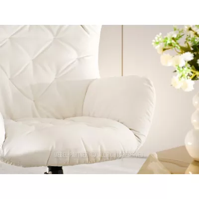 Otočné křeslo VITOR - zlaté / krémové