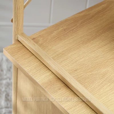 Vysoký regál s posuvnými dvířky OKELI - dub