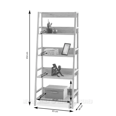 Policový regál VIOREL - dub / černý