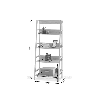 Policový regál VIOREL - dub / černý