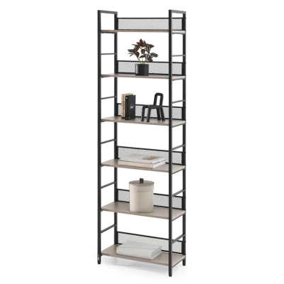 Policový regál JANKO - černý / béžový