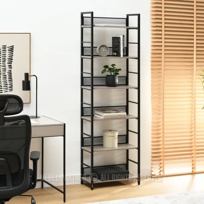 Policový regál JANKO - černý / béžový