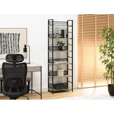 Policový regál JANKO - černý / béžový