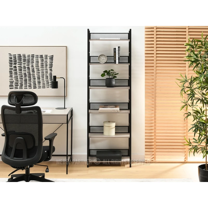 Policový regál JANKO - černý / béžový