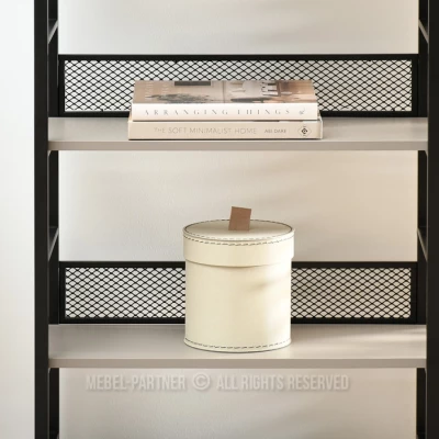 Policový regál JANKO - černý / béžový