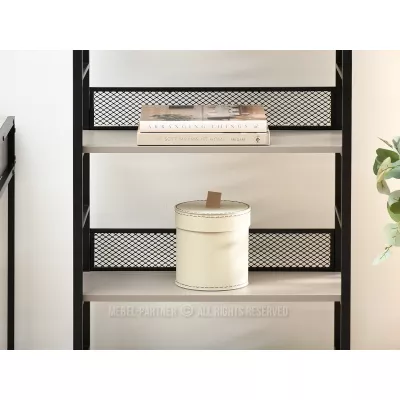 Policový regál JANKO - černý / béžový