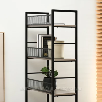 Policový regál JANKO - černý / béžový