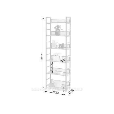 Policový regál JANKO - černý