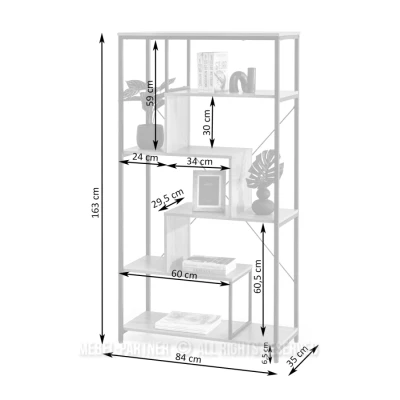 Policový regál GRIGORE - béžový