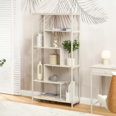 Policový regál GRIGORE - krémový