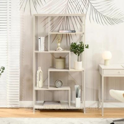 Policový regál GRIGORE - krémový