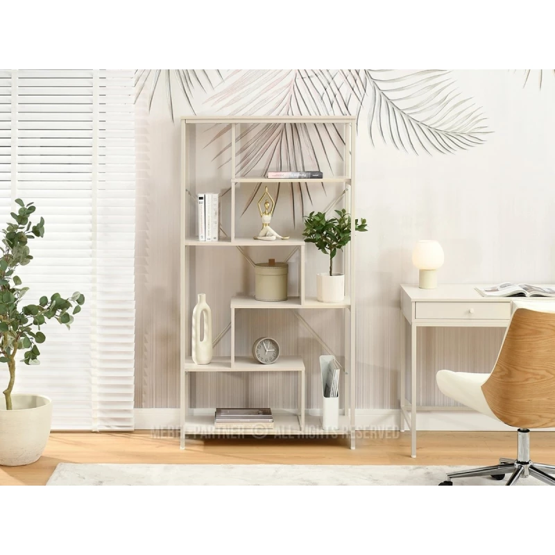 Policový regál GRIGORE - krémový