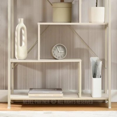 Policový regál GRIGORE - krémový