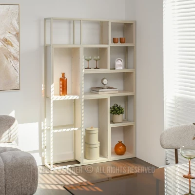 Policový regál GAREK - krémový