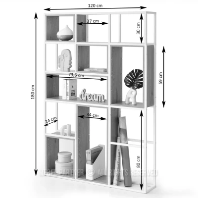 Policový regál GAREK - krémový