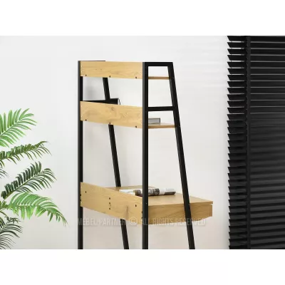 Psací stůl s policemi VIOREL - dub / černý