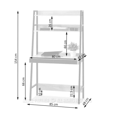 Psací stůl s policemi VIOREL - dub / černý