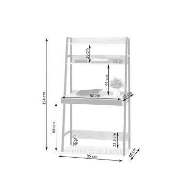 Psací stůl s policemi VIOREL - dub / černý
