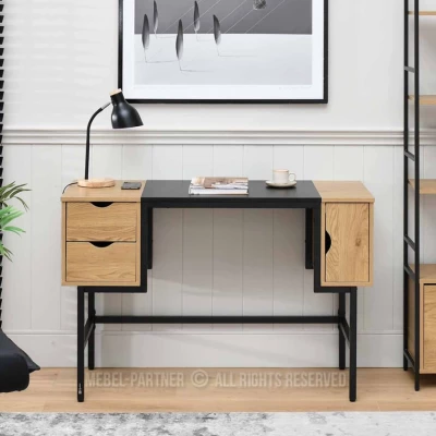 Psací stůl HELDER - dub / černý