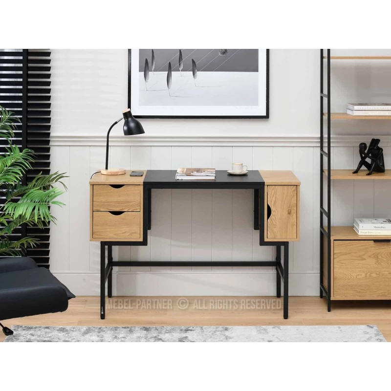 Psací stůl HELDER - dub / černý