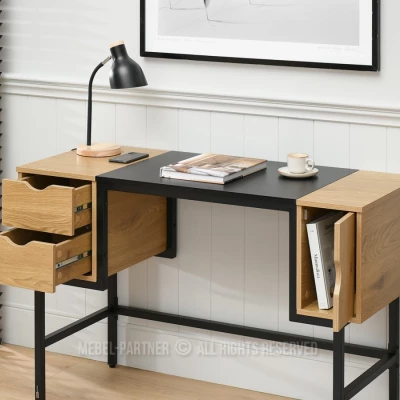 Psací stůl HELDER - dub / černý