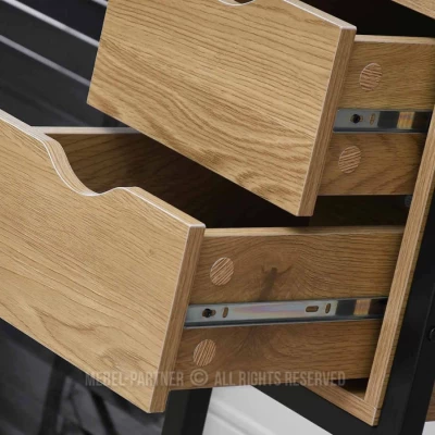 Psací stůl HELDER - dub / černý