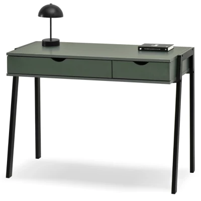 Psací stůl ERCHIS - zelený / černý
