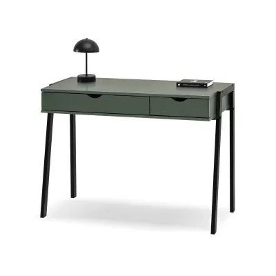 Psací stůl ERCHIS - zelený / černý