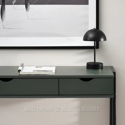 Psací stůl ERCHIS - zelený / černý