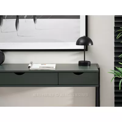 Psací stůl ERCHIS - zelený / černý