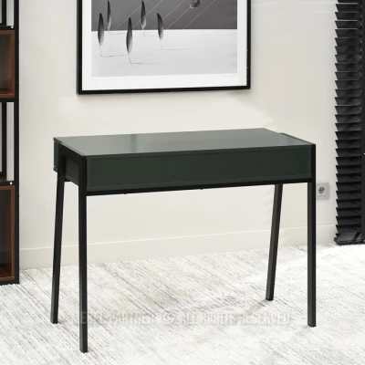 Psací stůl ERCHIS - zelený / černý