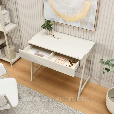 Psací stůl se šuplíkem ARGI - krémový