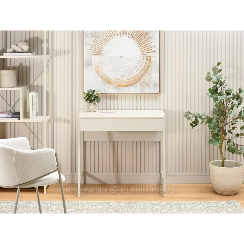 Psací stůl se šuplíkem ARGI - krémový