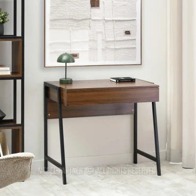 Psací stůl se šuplíkem ARGI - černý / ořech