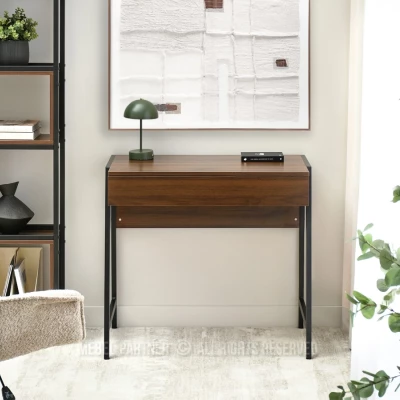 Psací stůl se šuplíkem ARGI - černý / ořech