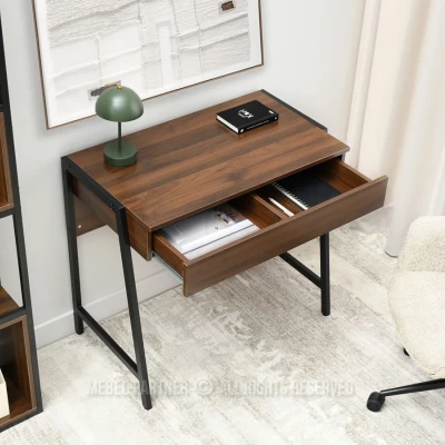 Psací stůl se šuplíkem ARGI - černý / ořech