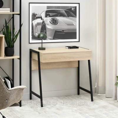 Psací stůl se šuplíkem ARGI - černý / dub sonoma