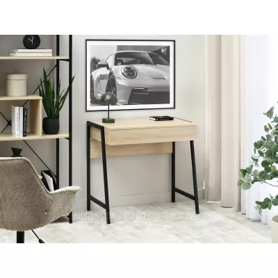 Psací stůl se šuplíkem ARGI - černý / dub sonoma