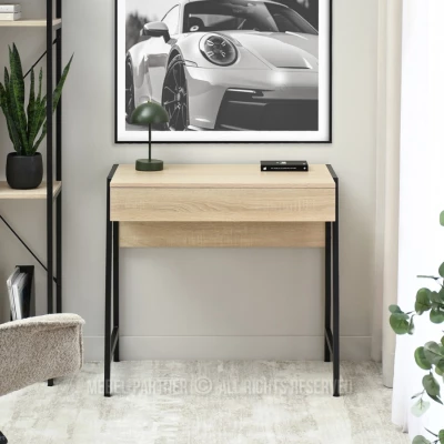 Psací stůl se šuplíkem ARGI - černý / dub sonoma