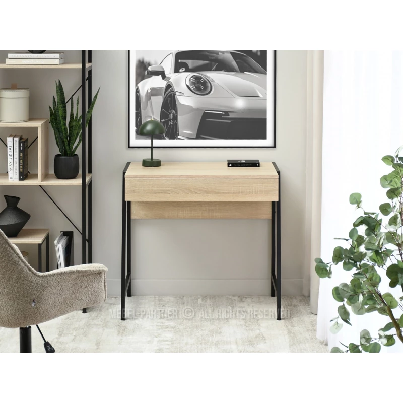 Psací stůl se šuplíkem ARGI - černý / dub sonoma