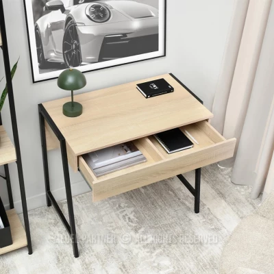 Psací stůl se šuplíkem ARGI - černý / dub sonoma