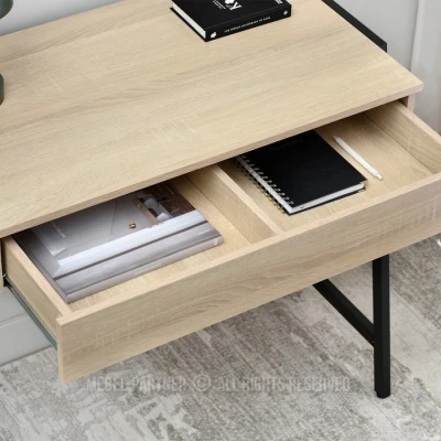 Psací stůl se šuplíkem ARGI - černý / dub sonoma